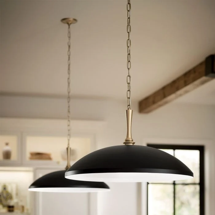 Kichler Delarosa 1 lt Ceiling Pendant - Black & White - Image 9