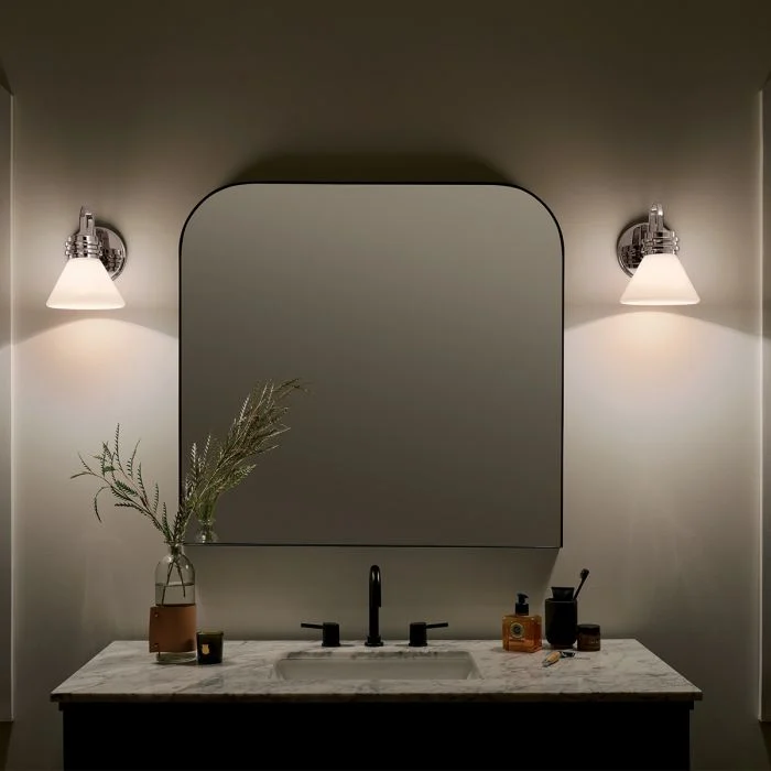 Kichler Farum 1 lt Wall Light IP44- Champagne Bronze/ Polished Chrome/ Black - Image 12