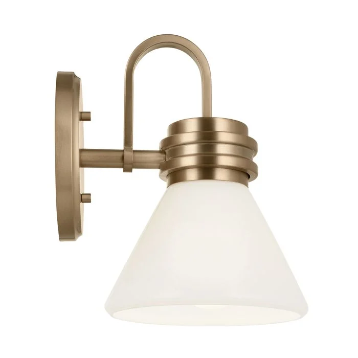Kichler Farum 1 lt Wall Light IP44- Champagne Bronze/ Polished Chrome/ Black - Image 2