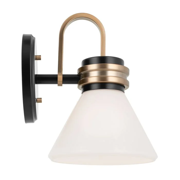 Kichler Farum 1 lt Wall Light IP44- Champagne Bronze/ Polished Chrome/ Black - Image 4