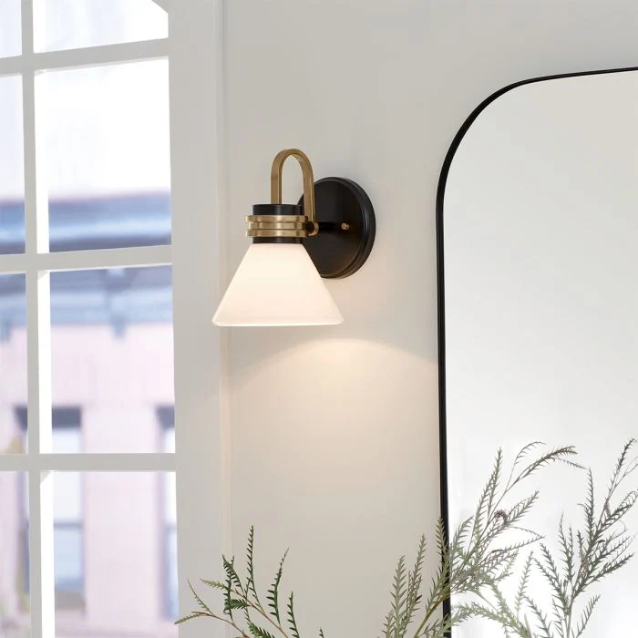 Kichler Farum 1 lt Wall Light IP44- Champagne Bronze/ Polished Chrome/ Black - Image 8
