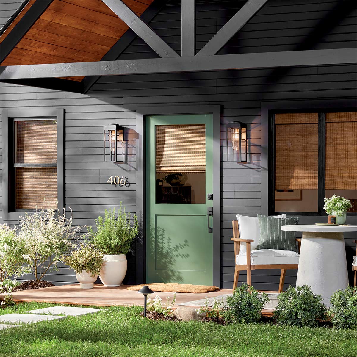 Kichler Hone Coastal 1 lt Wall Lantern - Textured Black  IP44 E27 - Image 12