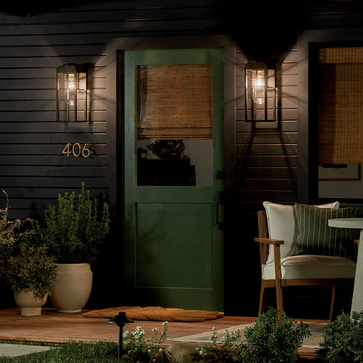 Kichler Hone Coastal 1 lt Wall Lantern - Textured Black  IP44 E27 - Image 13