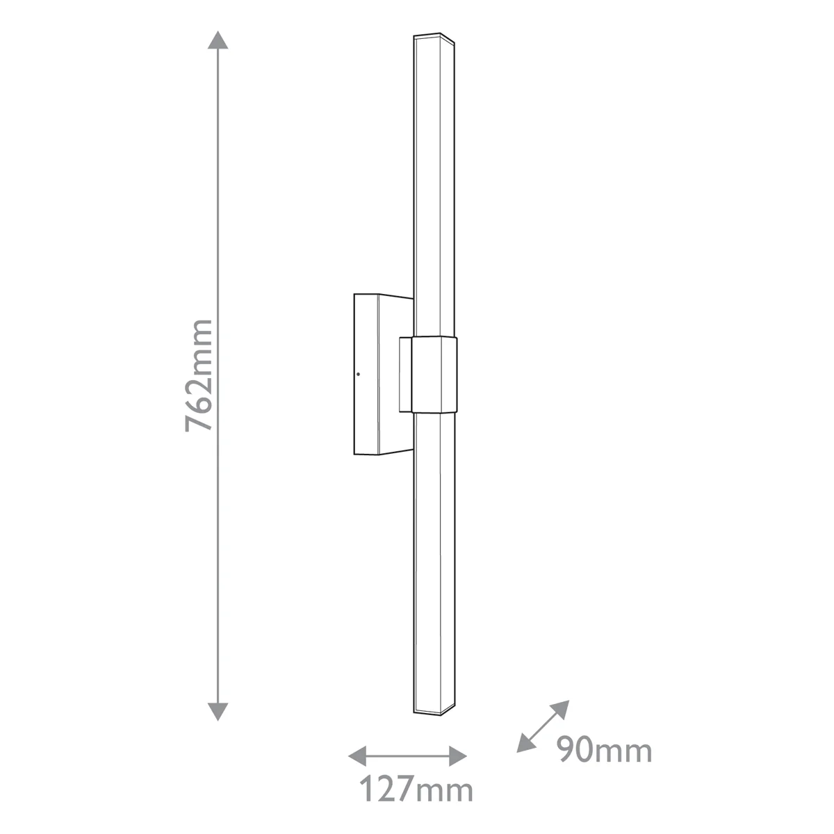 Kichler Nocar LED Exterior Wall Light - Textured Black IP44 Integrated LED - Image 18