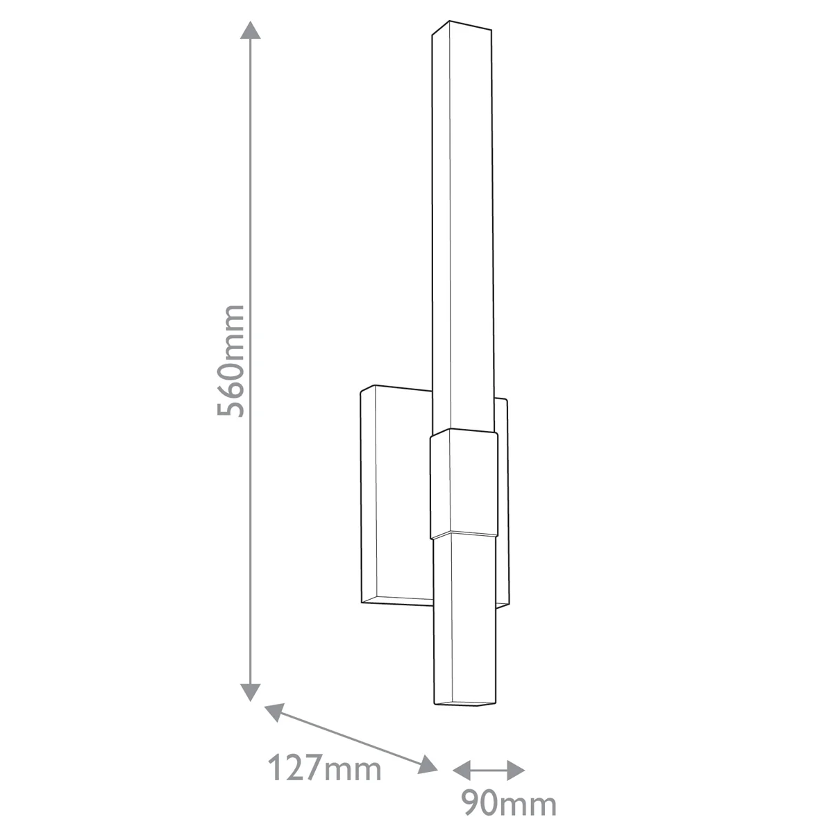 Kichler Nocar LED Exterior Wall Light - Textured Black IP44 Integrated LED - Image 9
