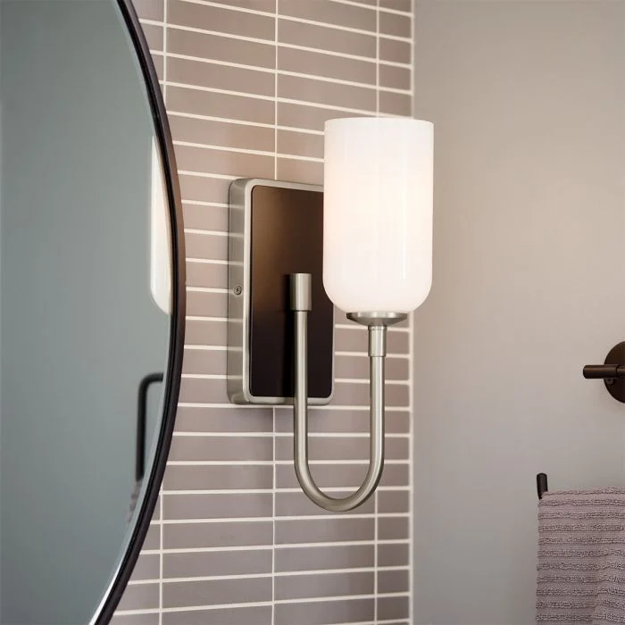 Kichler Solia 1 lt Wall Light IP44- Champagne Bronze/ Brushed Nickel - Image 5