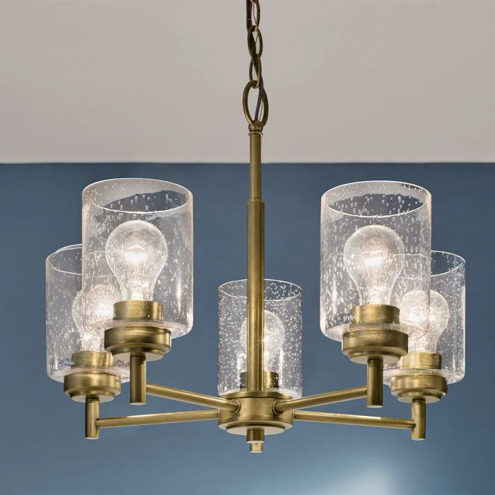 Kichler Winslow 3/5/6 lt Chandelier - Natural Brass - Image 10