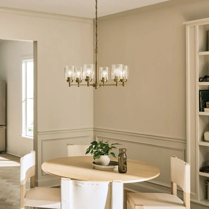 Kichler Winslow 3/5/6 lt Chandelier - Natural Brass - Image 13