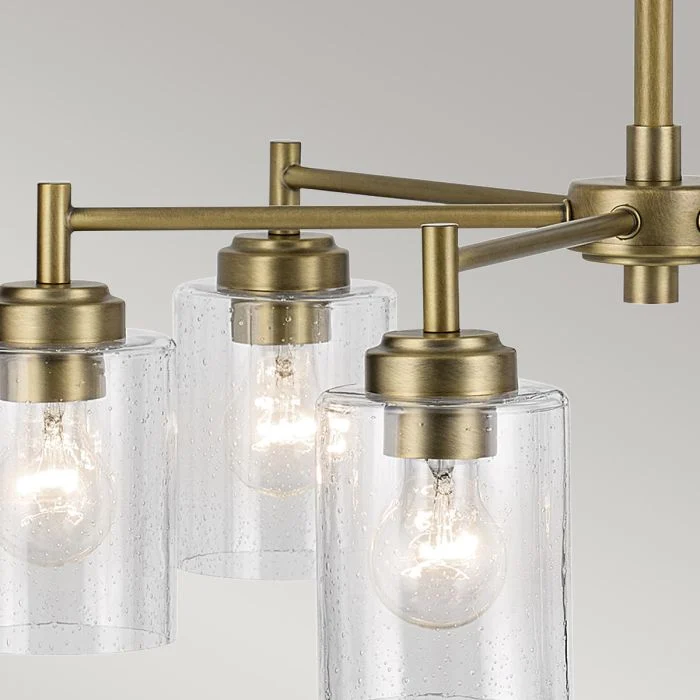 Kichler Winslow 3/5/6 lt Chandelier - Natural Brass - Image 14