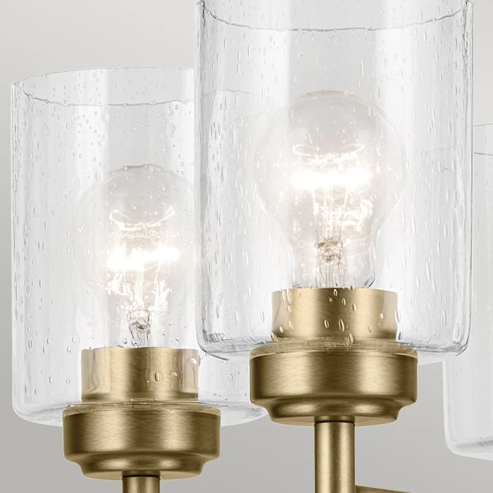 Kichler Winslow 3/5/6 lt Chandelier - Natural Brass - Image 7
