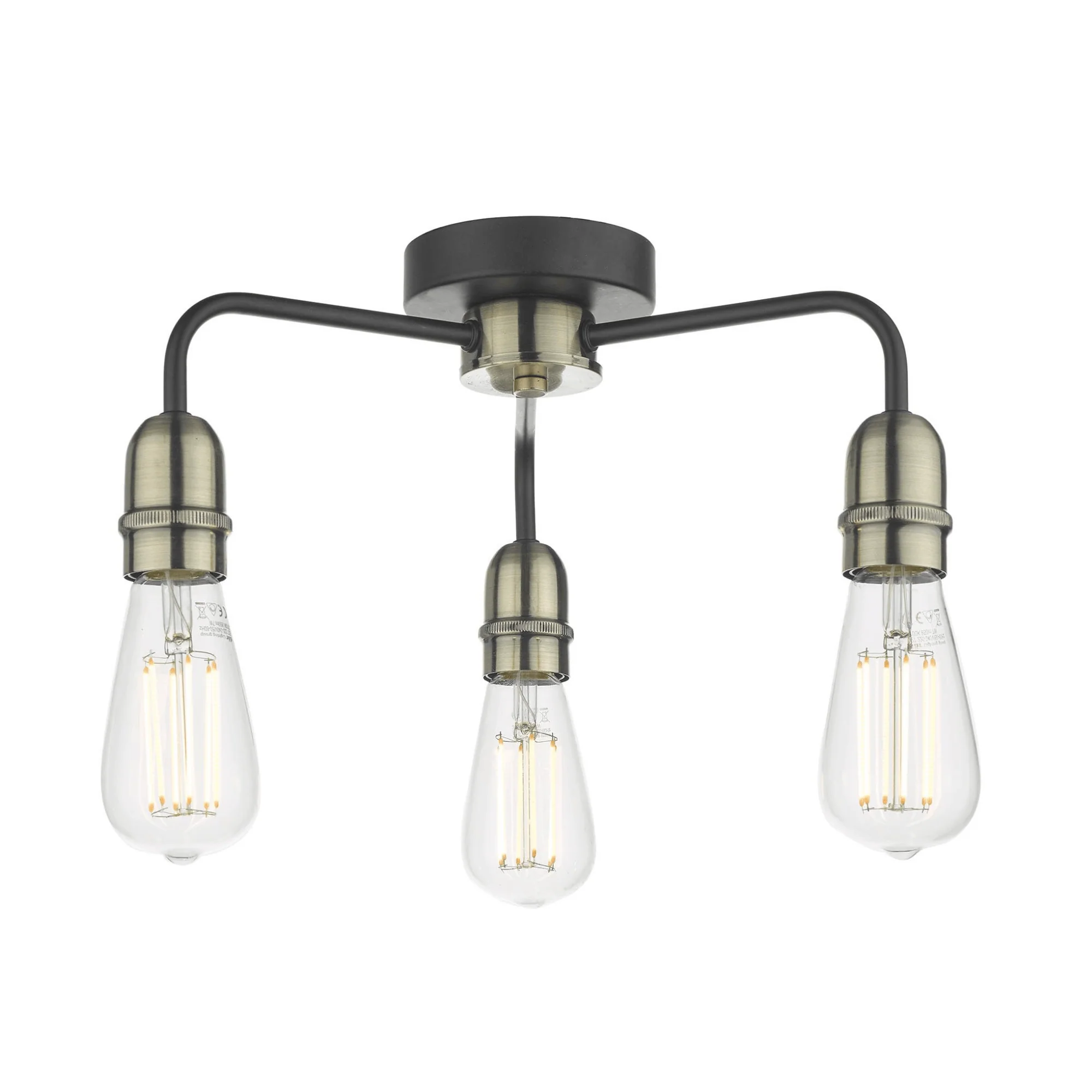 Kiefer 3/6Lt Light Flush Antique Brass/Satin Chrome - Promotional Offer - Image 2
