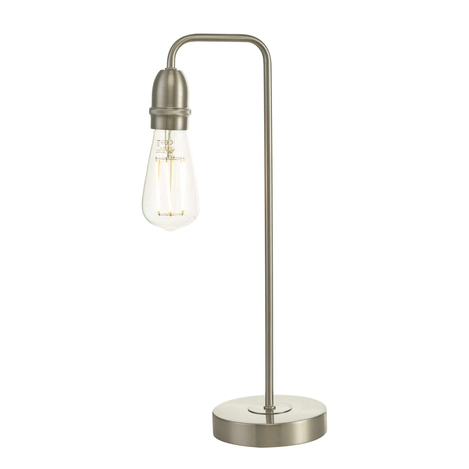 Kiefer Table Lamp Black & Antique Brass/Satin Chrome E27 - Image 3