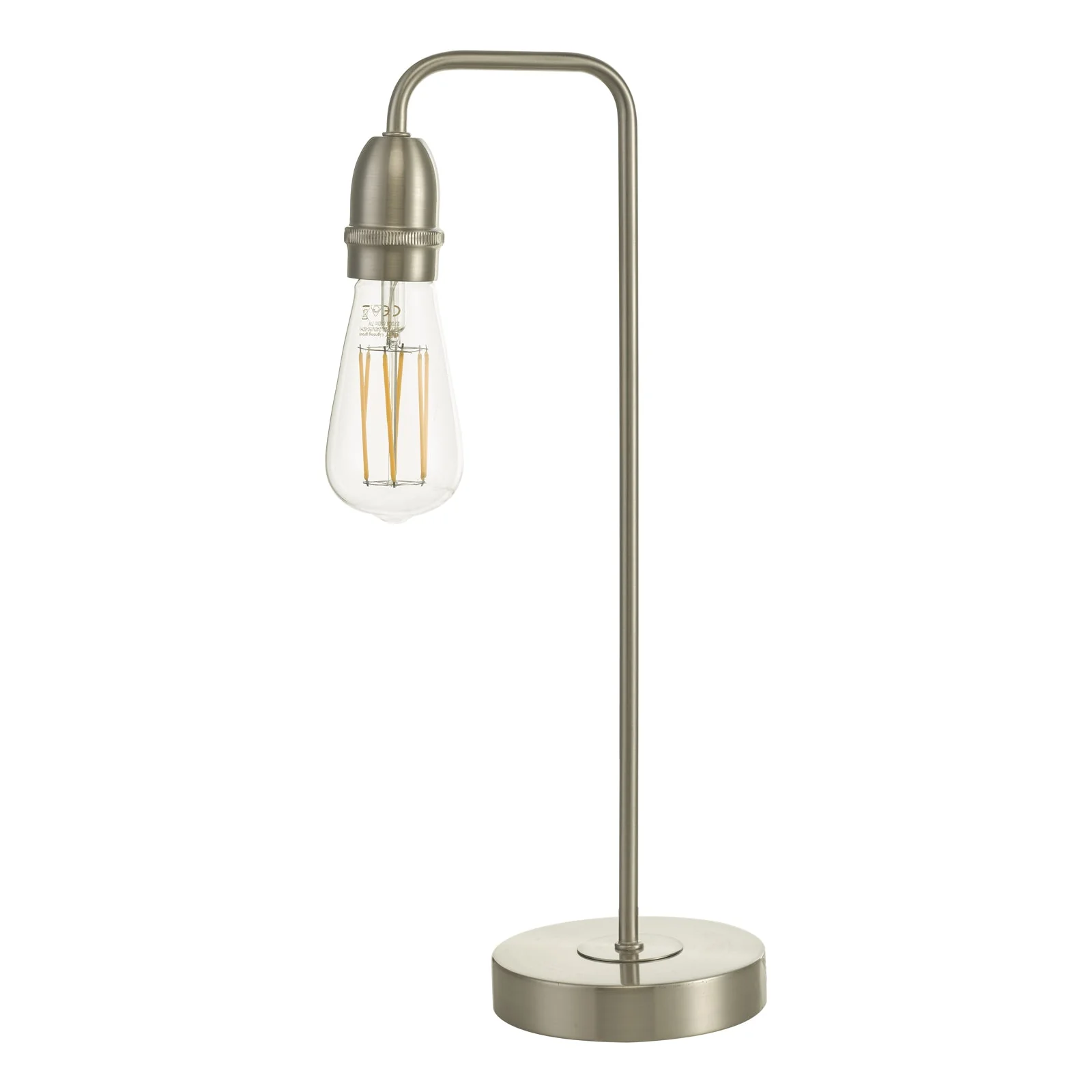 Kiefer Table Lamp Black & Antique Brass/Satin Chrome E27 - Image 4