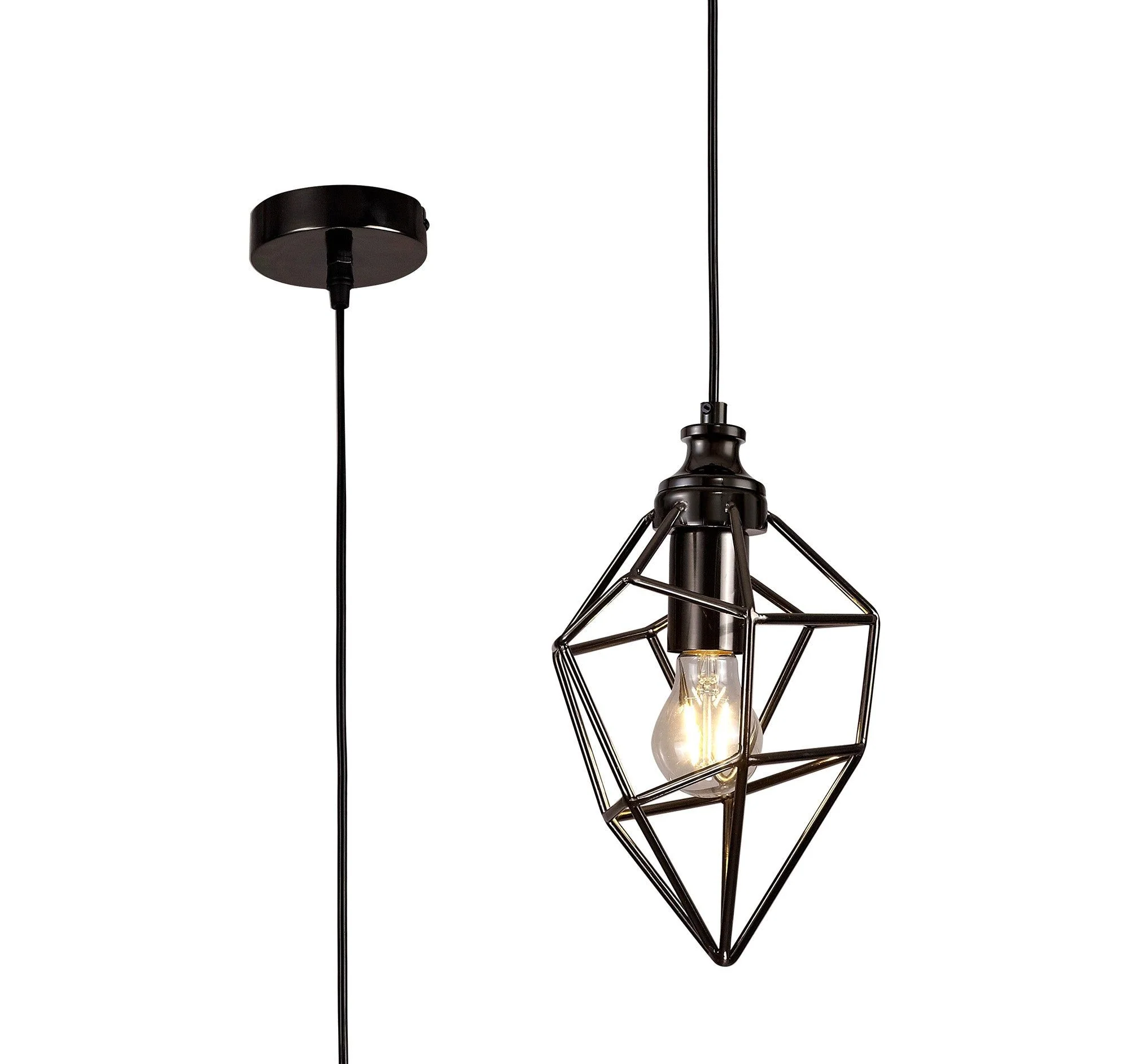 Kieker Large/Medium/small Pendant, 1 x E27, Antique Brass/Painted Gold & Sand Black/Black Nickel - Image 6