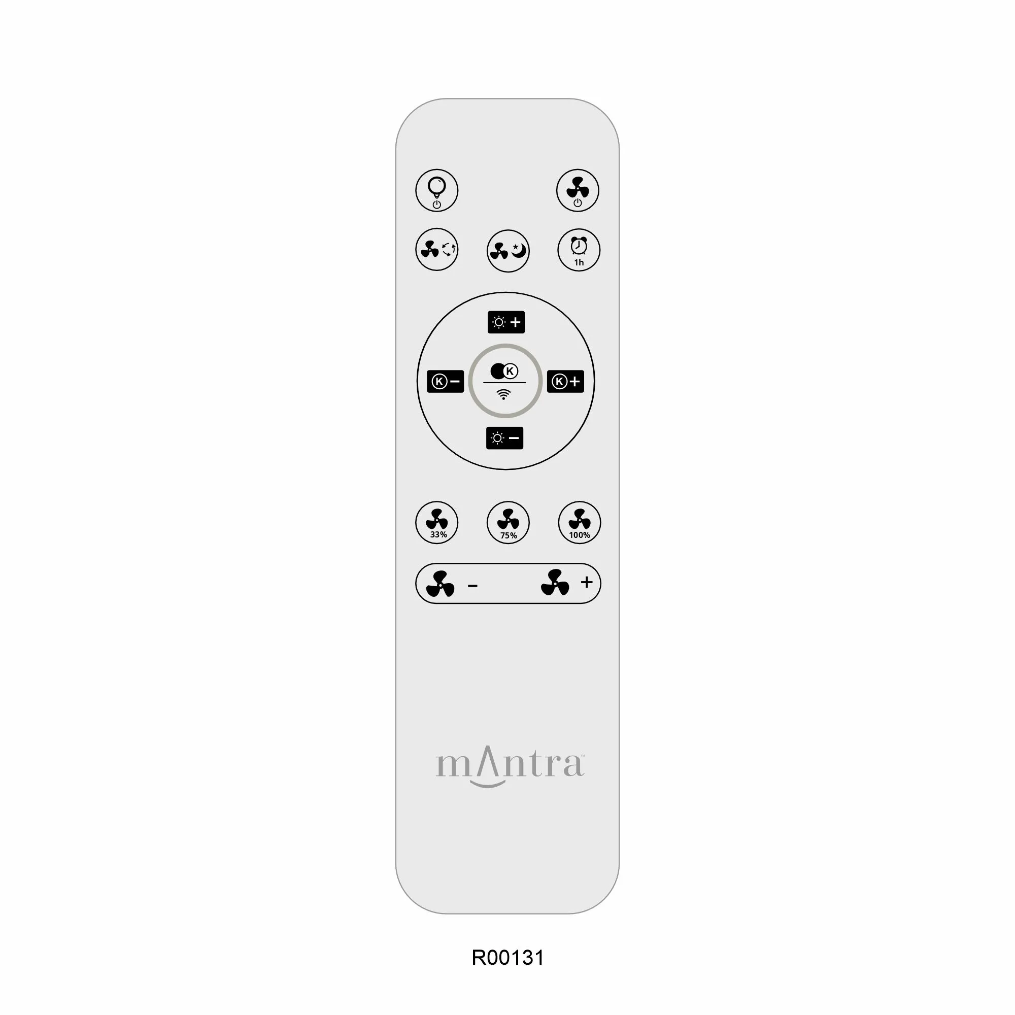 Kilimanjaro LED Fan Remote Control - Rattan - Image 5