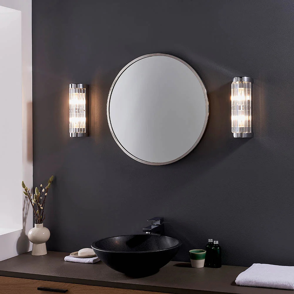 Kimmel 2Lt Bathroom Wall Light IP44 - Crystal & Chrome - Image 3