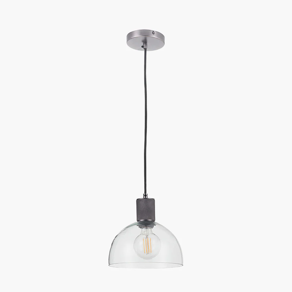 Kingston Clear Glass Pendant - Brass/Bronze - Image 2