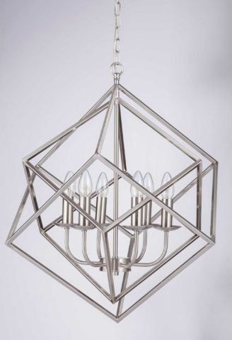 Kinsale 4/6Lt Centre Ceiling Light - Matt Brass/Satin Nickel Finish - Image 4