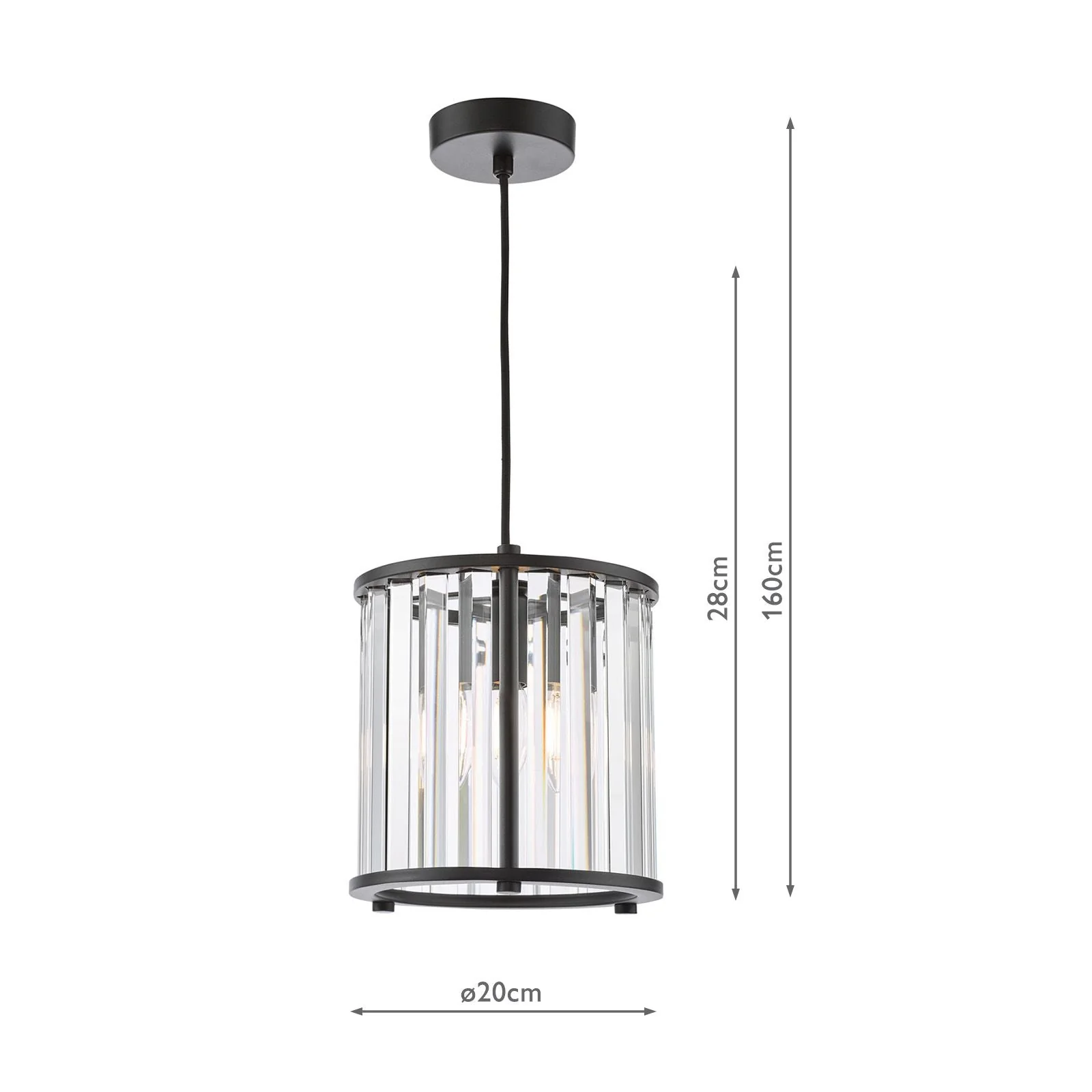 Kiran 1Lt Pendant - Natural Brass/Satin Black - Image 6