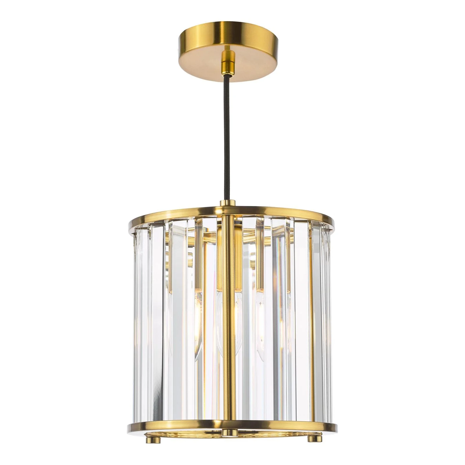 Kiran 1Lt Pendant - Natural Brass/Satin Black - Image 8