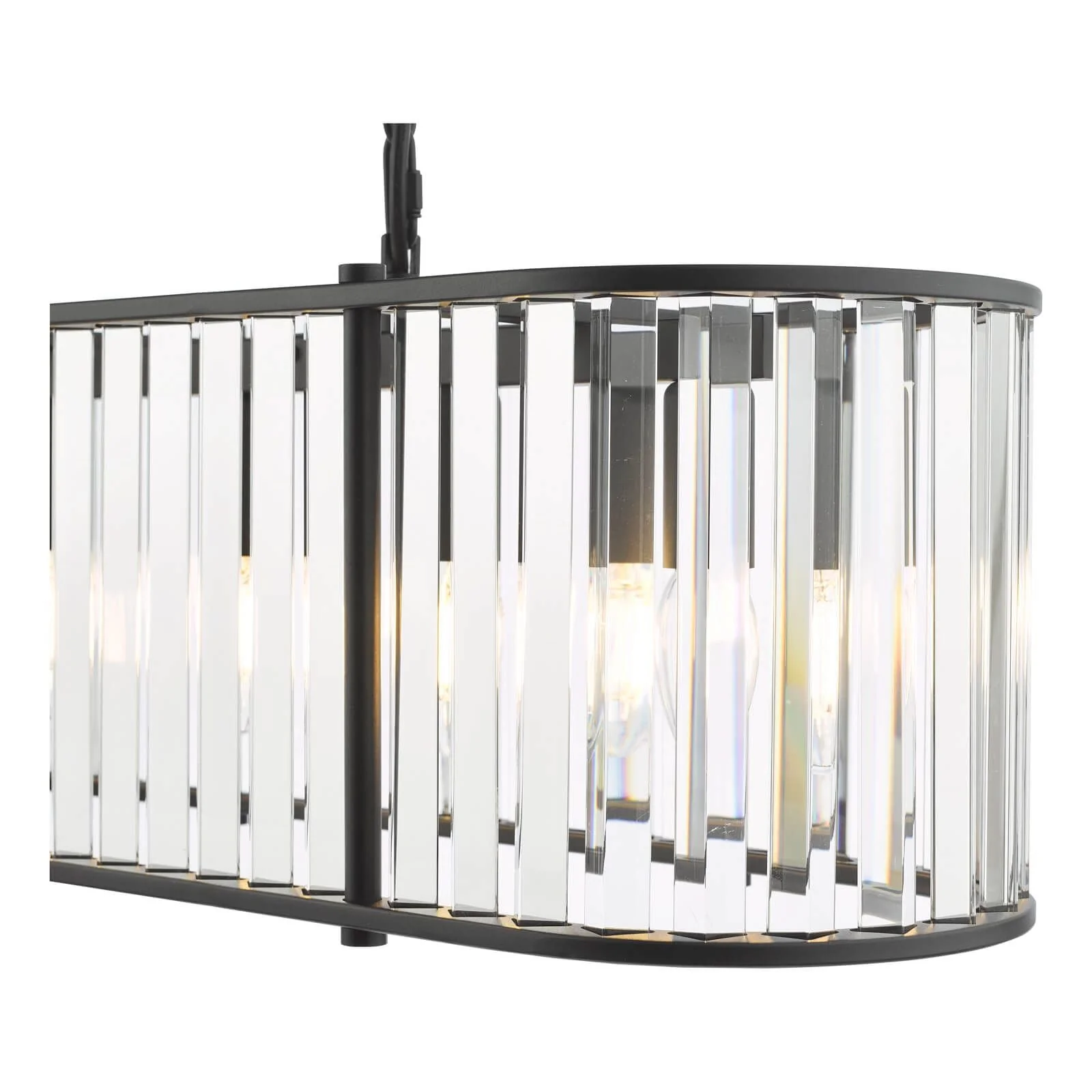 Kiran 7Lt Kitchen Table / Island Light - Natural Brass / Satin Black - Image 15