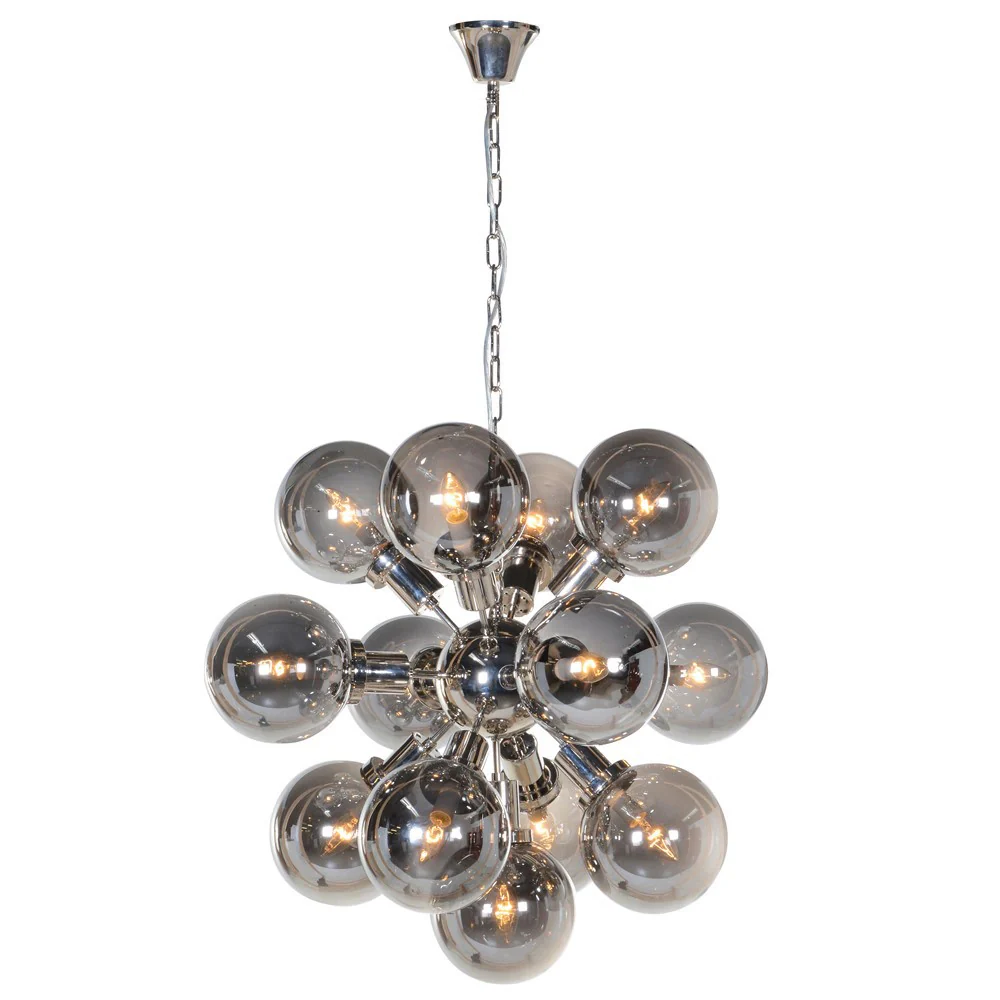 Kirkcaldy Globular Smoked Glass Pendant Light - Image 2