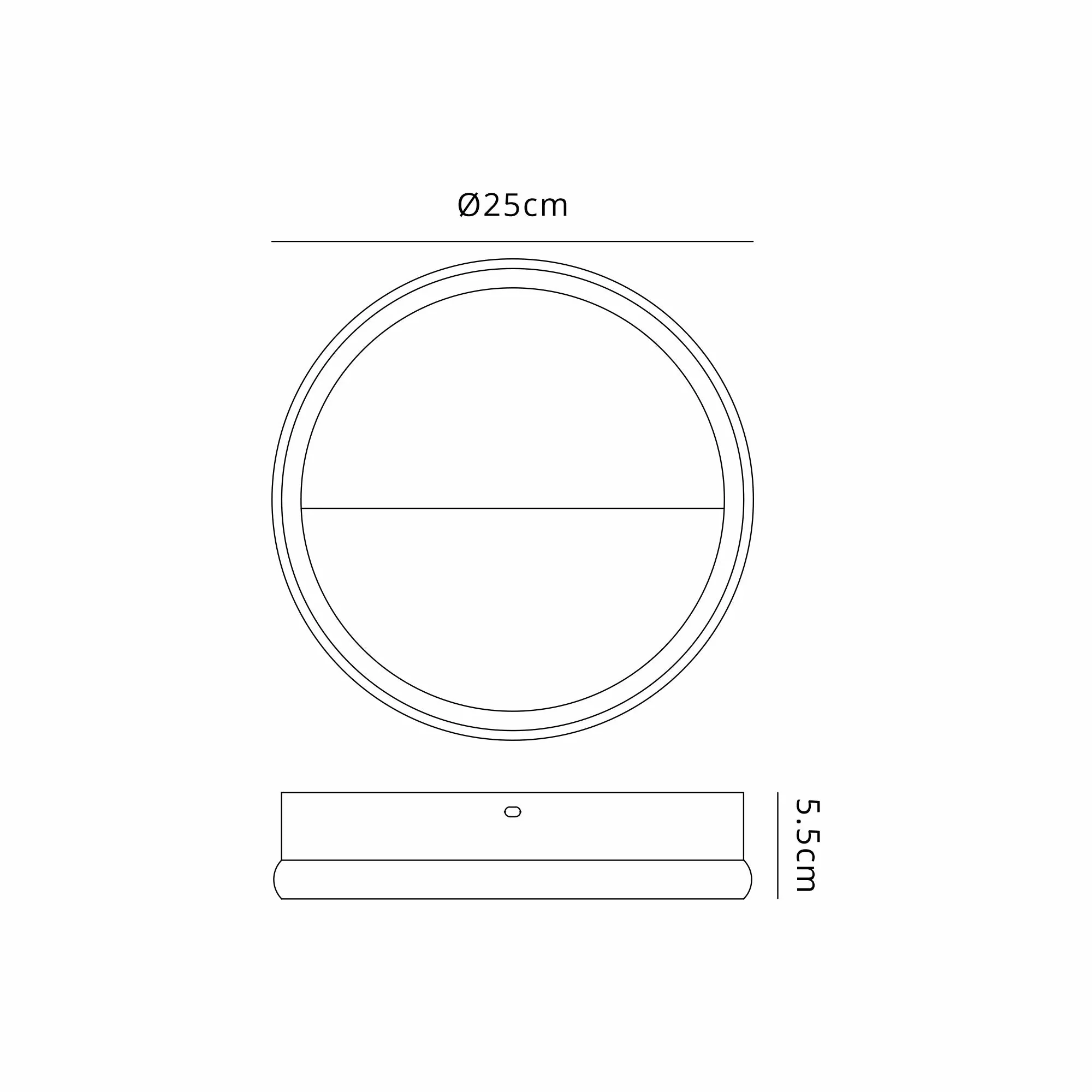 Kitesurf 15/20/25cm LED Wall Lamp - Black/White - Image 4