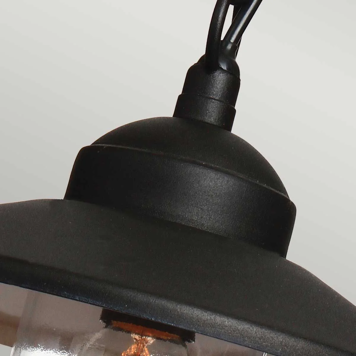 Klampenborg 1 Light Chain Lantern - Black/Silver IP44 E27 - Image 4