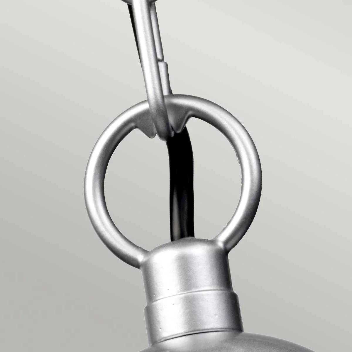 Klampenborg 1 Light Chain Lantern - Black/Silver IP44 E27 - Image 8