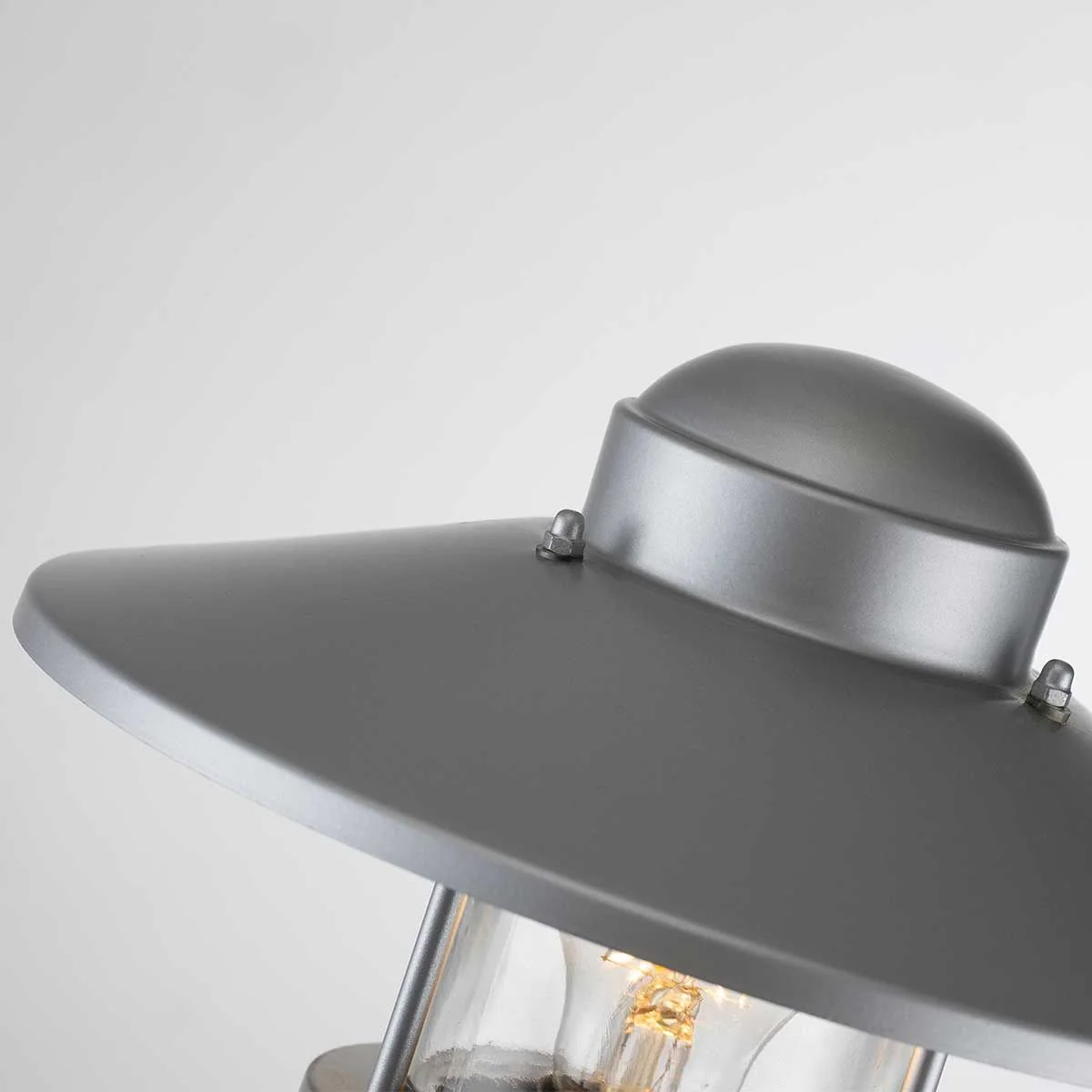 Klampenborg 1 Light Post Light - Black/Silver IP44 E27 - Image 6
