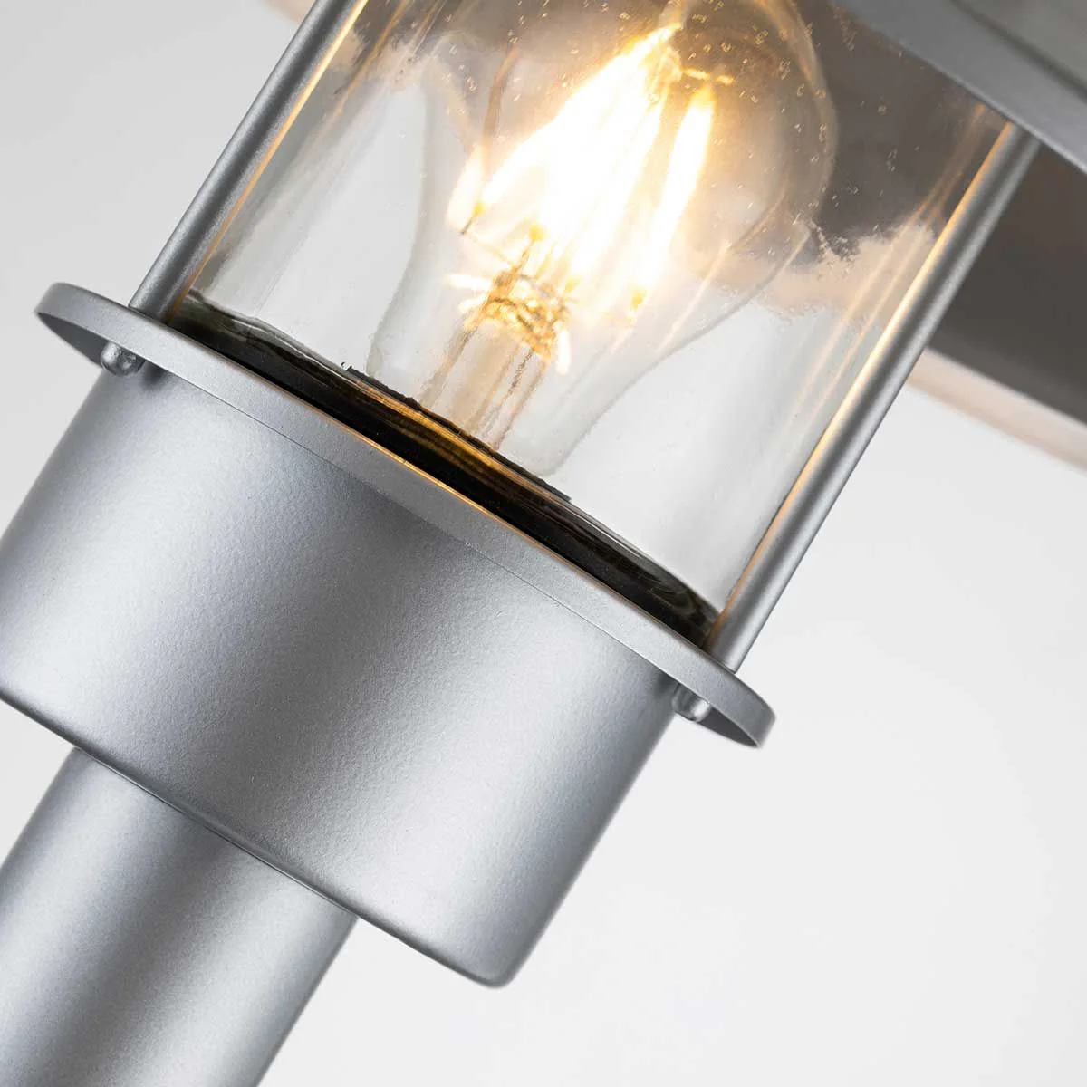 Klampenborg 1 Light Post Light - Black/Silver IP44 E27 - Image 8