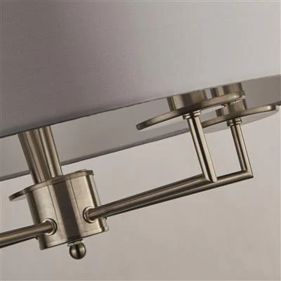 Knightsbridge 5Lt Pendant - Antique Brass & Satin Silver - Image 5