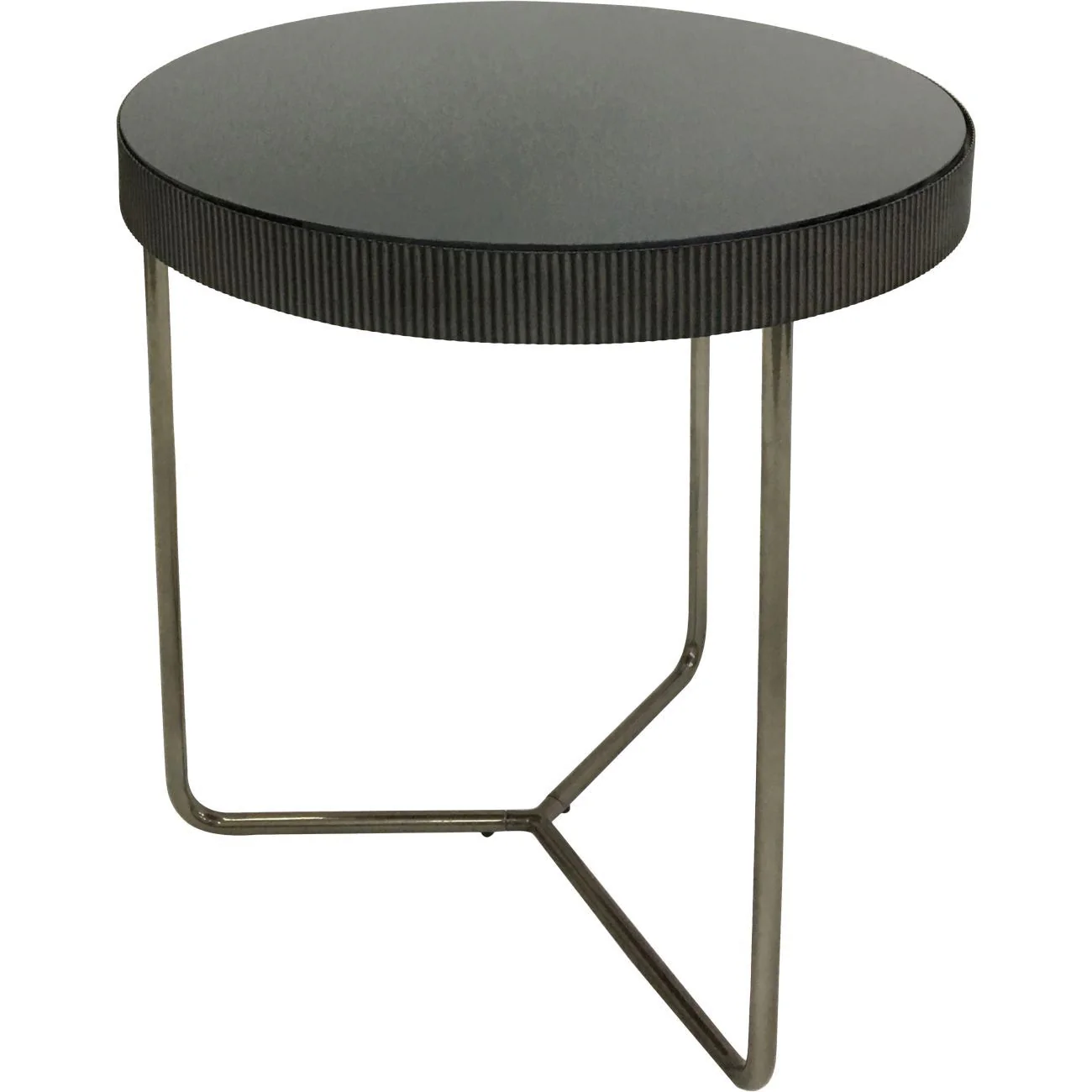 Knightsbridge Set of 2 Side Tables with Black Tinted Glass - Image 3