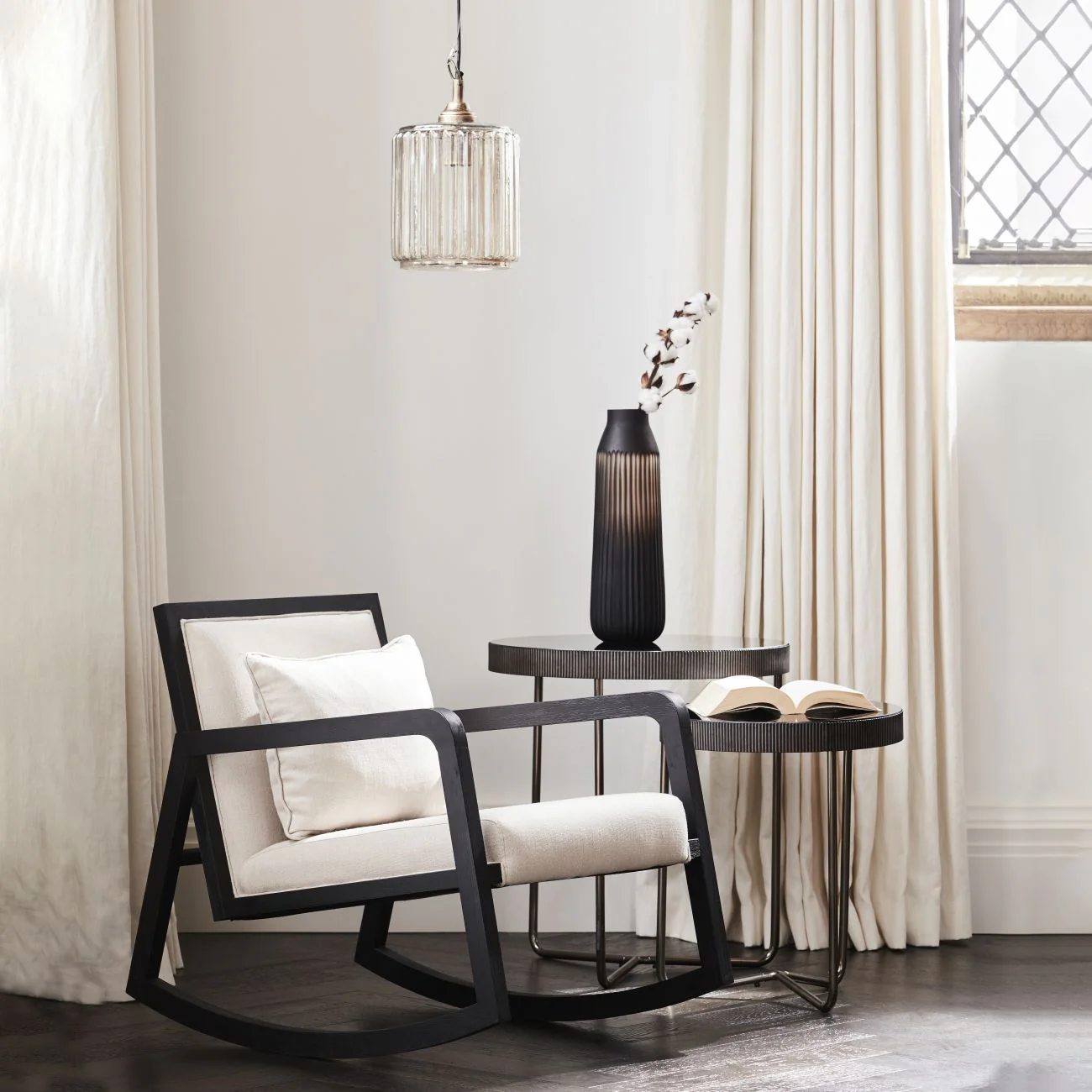 Knightsbridge Set of 2 Side Tables with Black Tinted Glass - Image 7