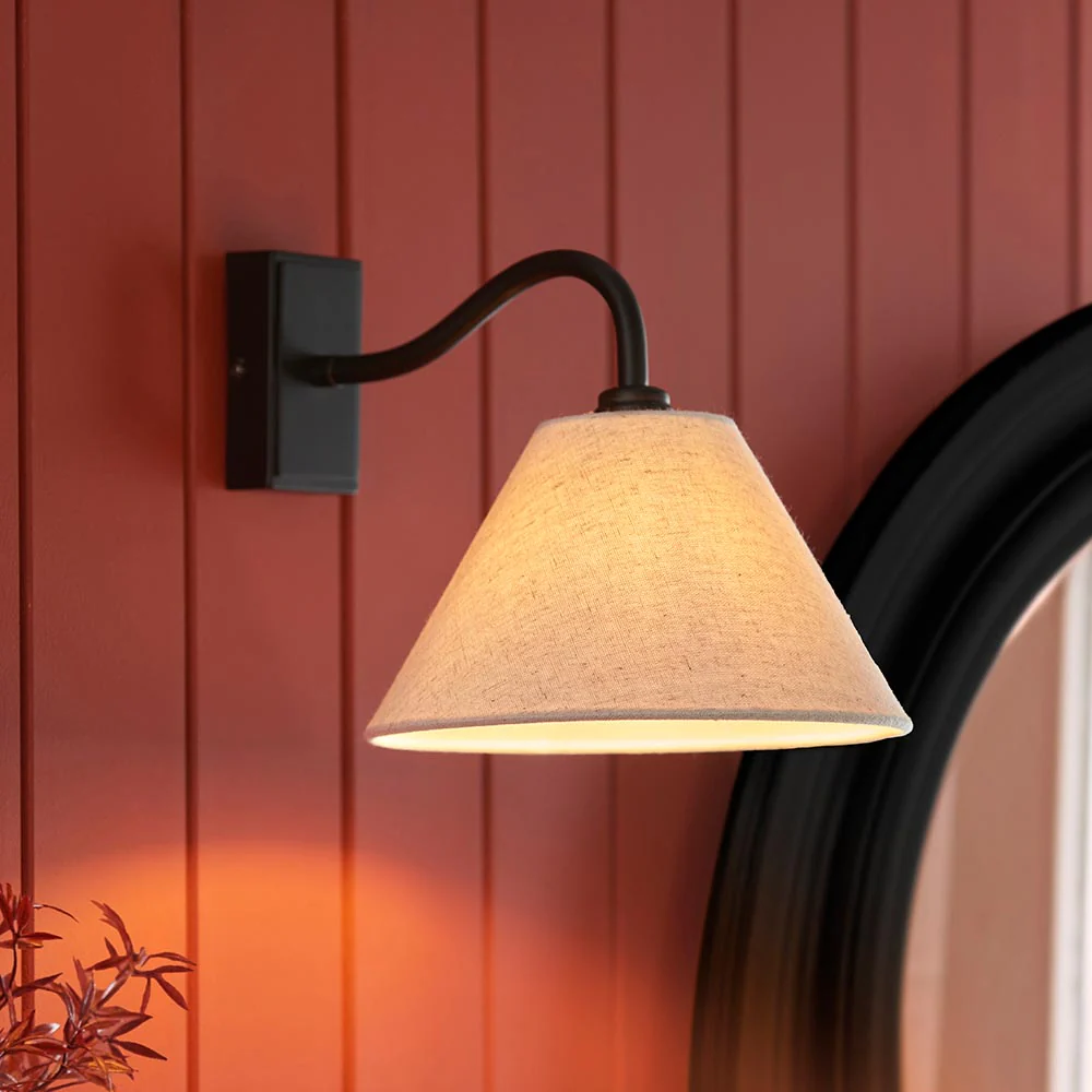 Knole Wall Light- Black/ Antique Brass Finishes - Image 4