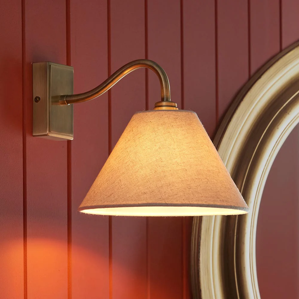Knole Wall Light- Black/ Antique Brass Finishes - Image 8