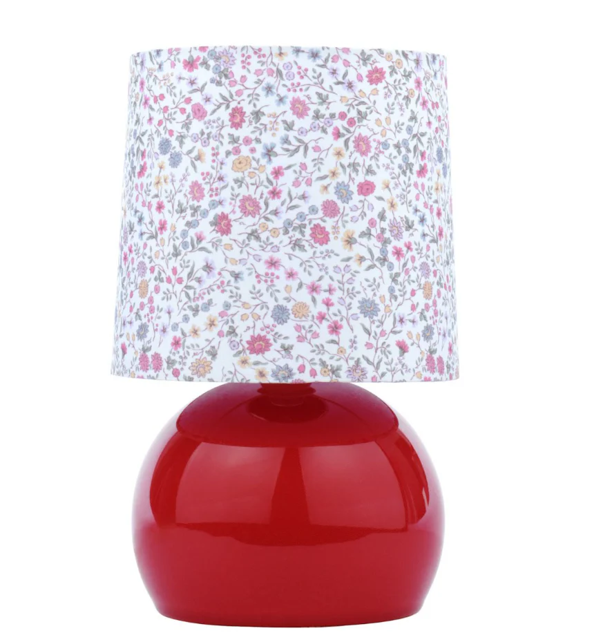 Knowlton Table Lamp- Pink Crackle Glaze With Shade - Image 2