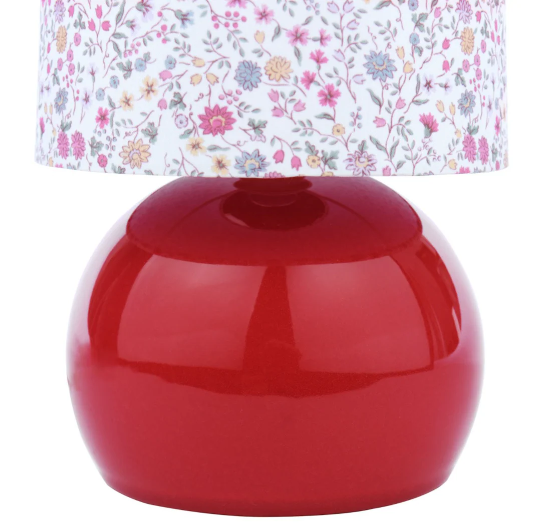 Knowlton Table Lamp- Pink Crackle Glaze With Shade - Image 4