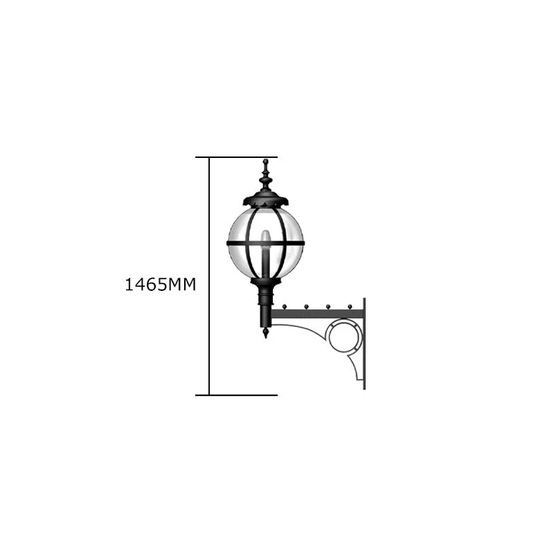Knoxfield 1Lt Wall Lamp - Cast Iron - Image 4
