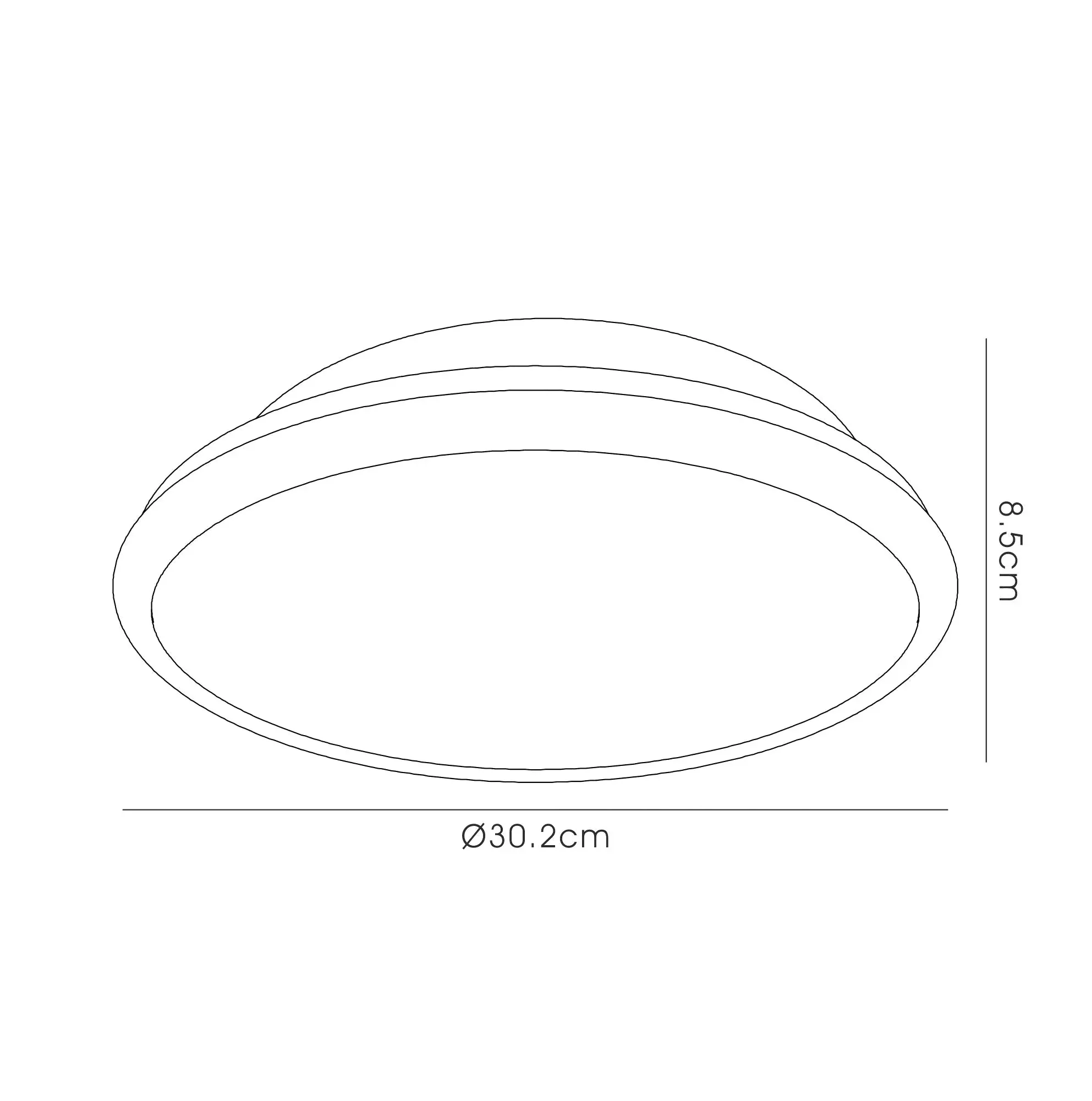 Kochi LED Flush Ceiling Light, Polished Chrome Trim With Opal Glass - Image 2