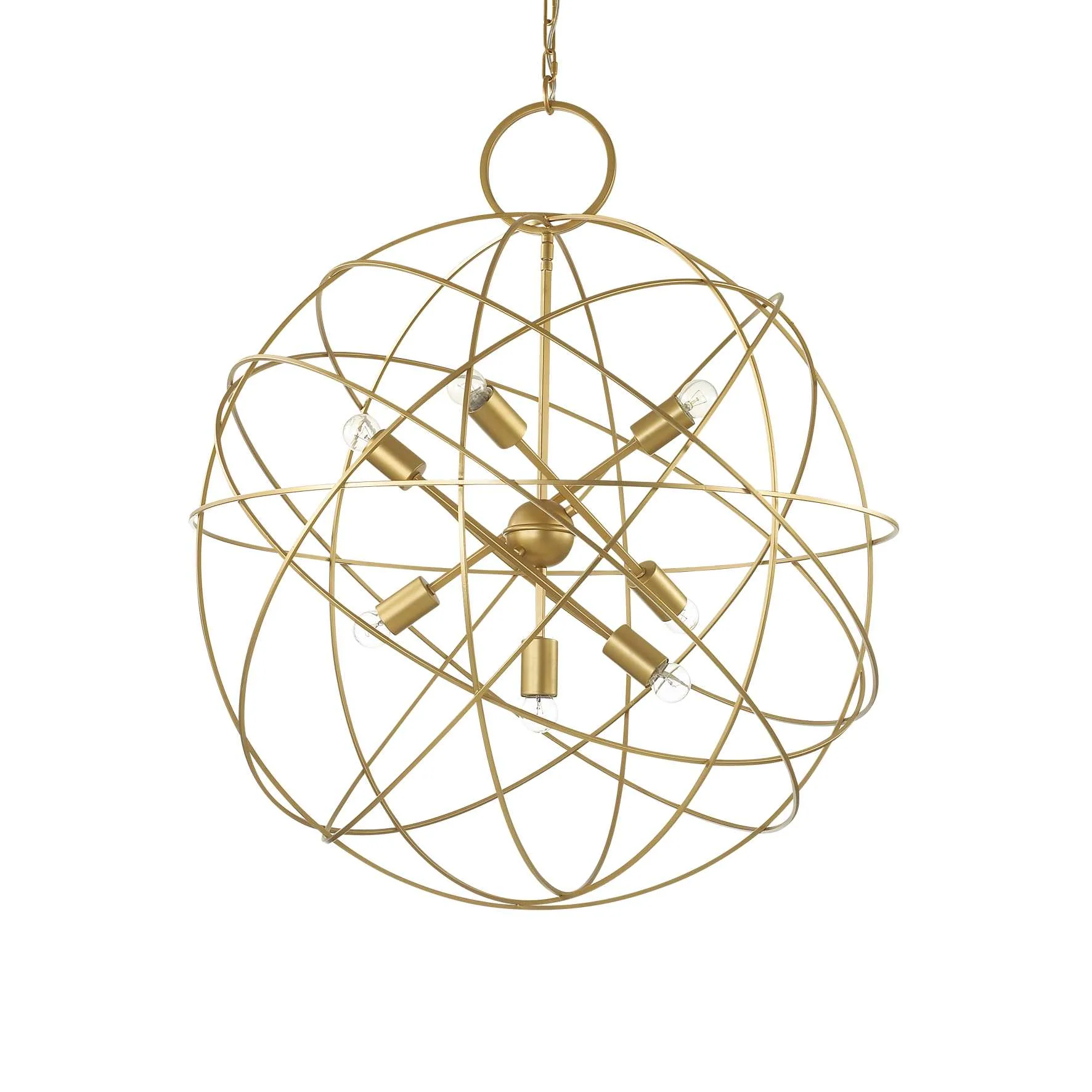 Konse Centre Ceiling Light  6/7Lt - Gold Finish - Image 2