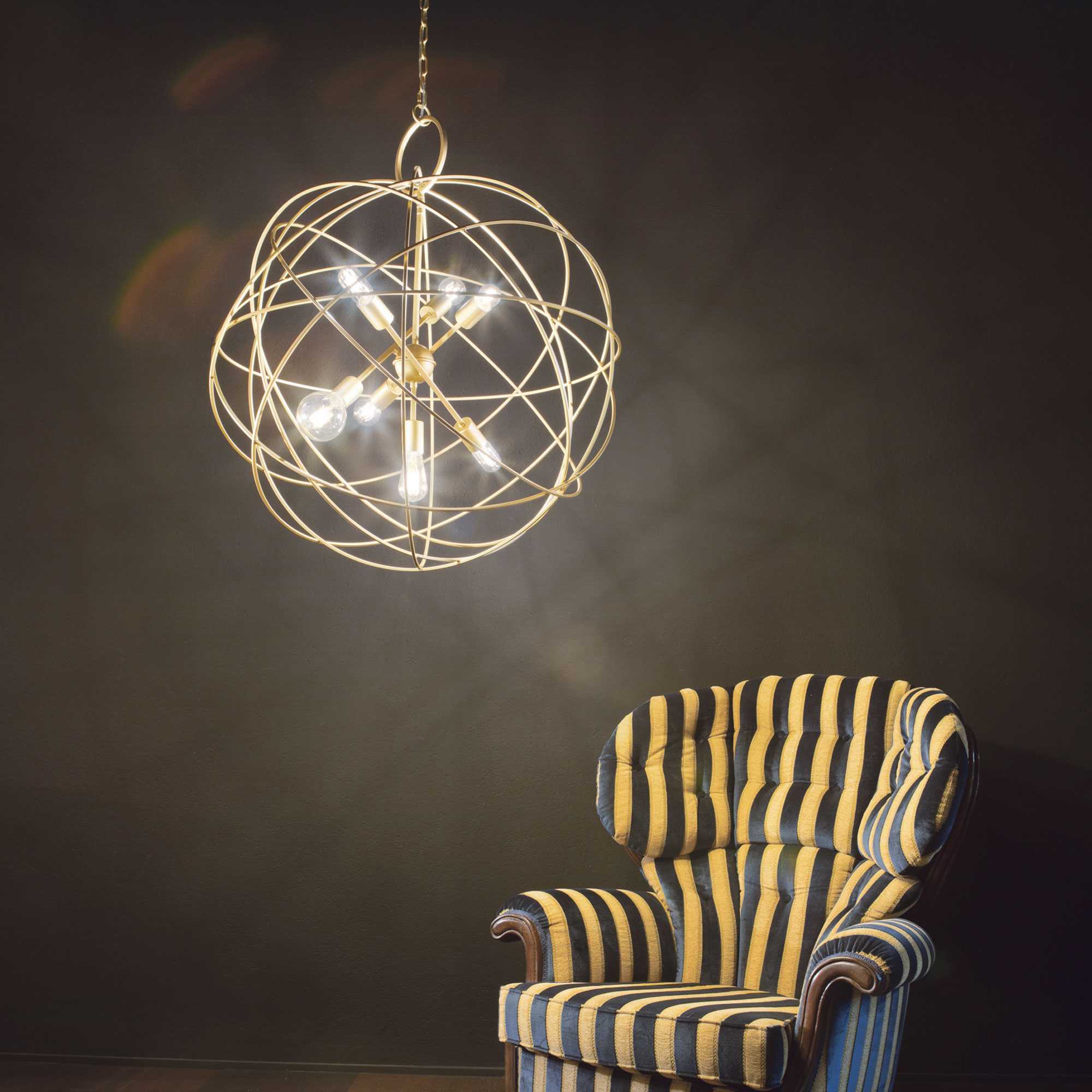 Konse Centre Ceiling Light  6/7Lt - Gold Finish - Image 3
