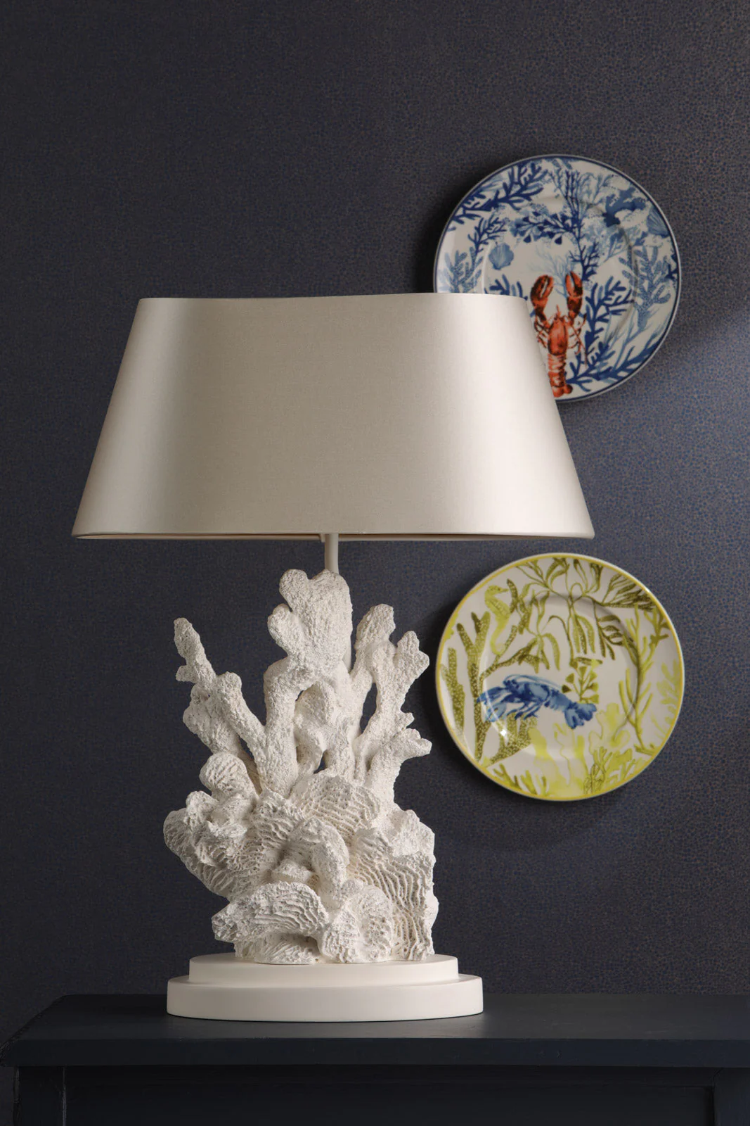 Korallion Table Lamp In Chalk White/Gold And Black Base Only E27 - Image 16