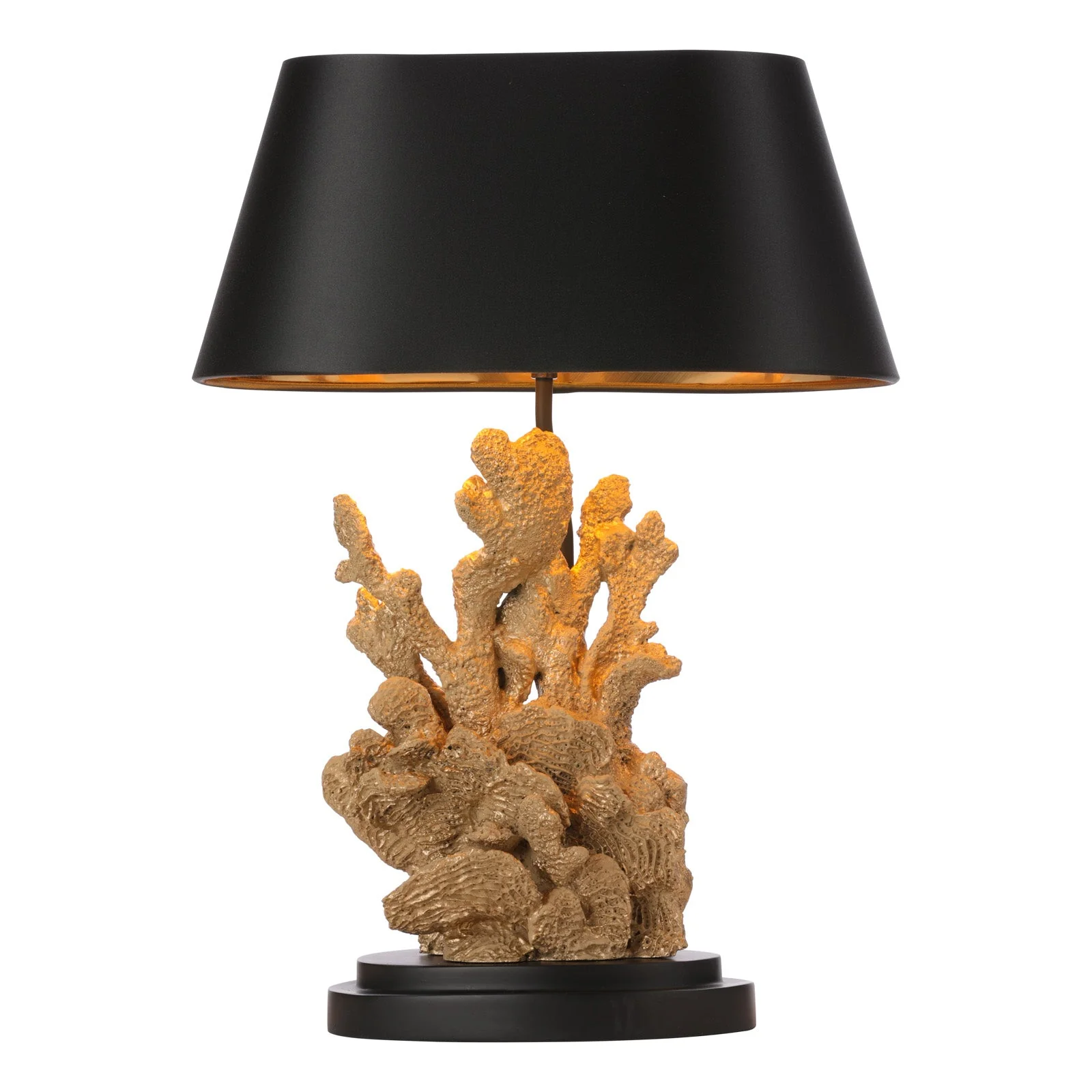 Korallion Table Lamp In Chalk White/Gold And Black Base Only E27 - Image 23