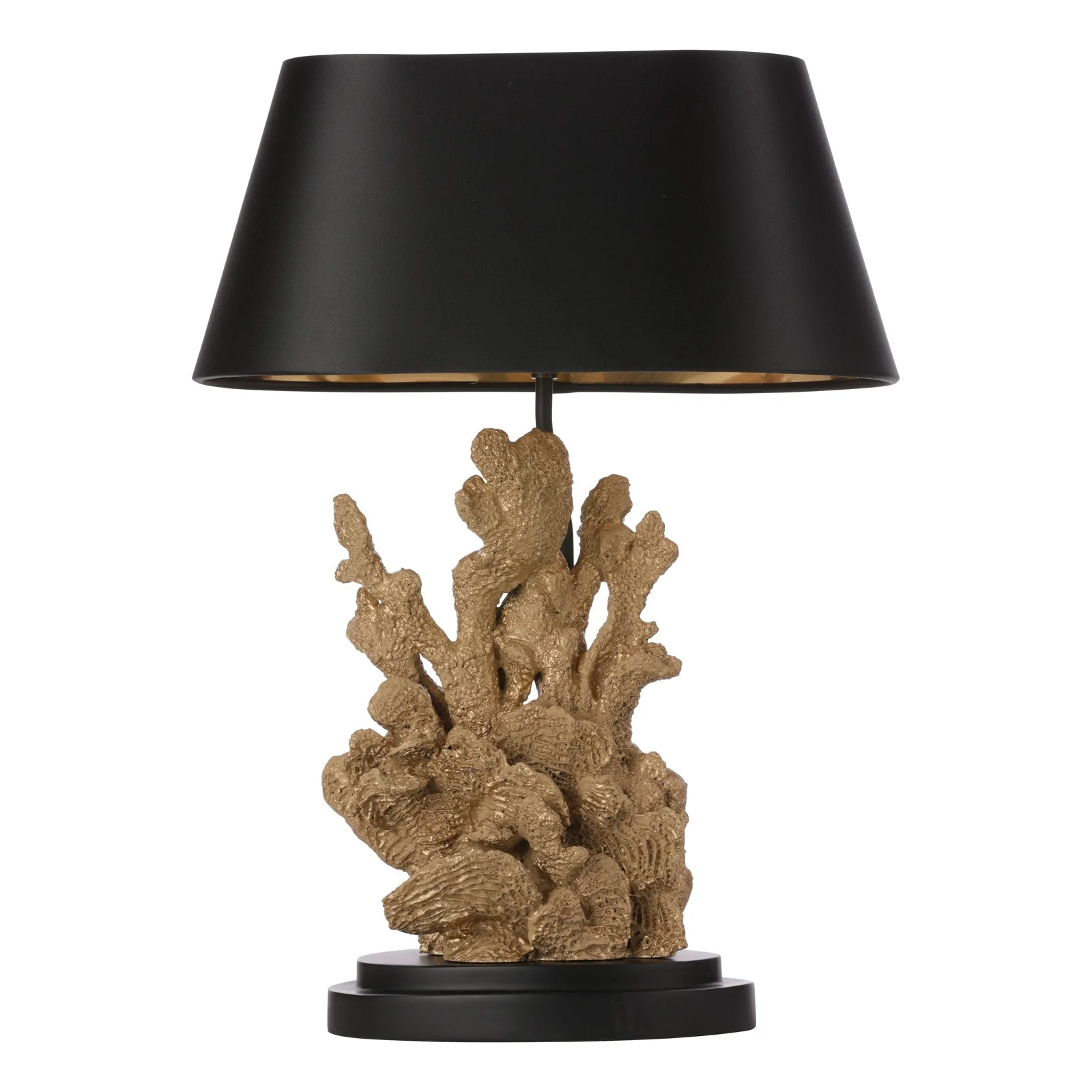 Korallion Table Lamp In Chalk White/Gold And Black Base Only E27 - Image 24