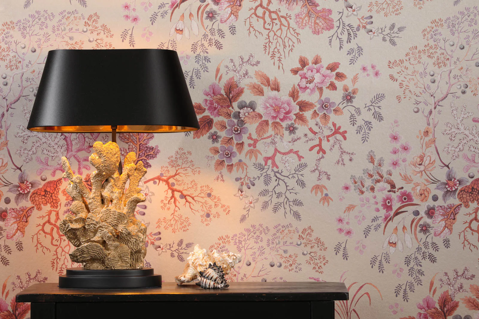 Korallion Table Lamp In Chalk White/Gold And Black Base Only E27 - Image 29