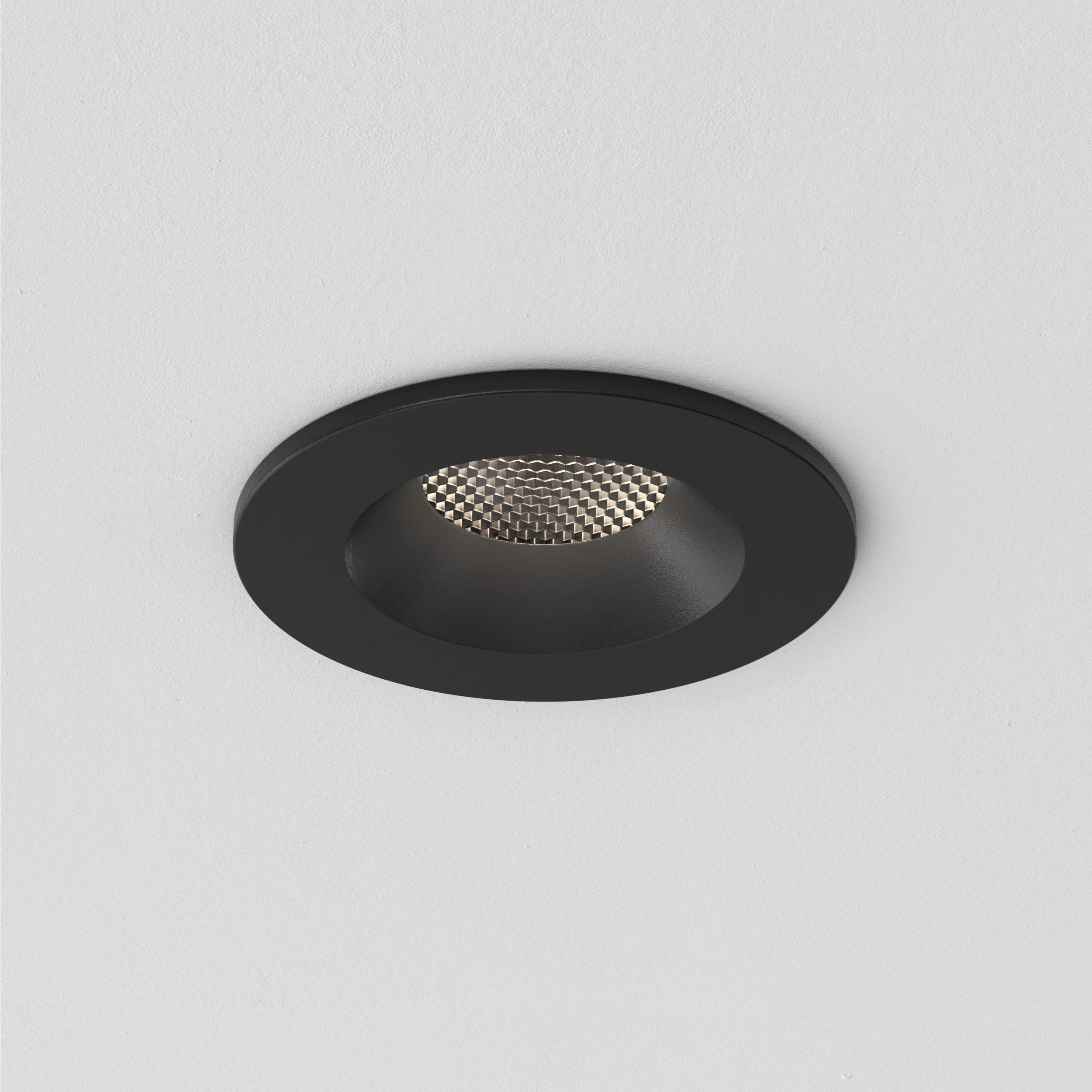 Kos Recessed Outdoor Ceiling Light in Matt White/Textured Black GU10 IP65 - Image 5