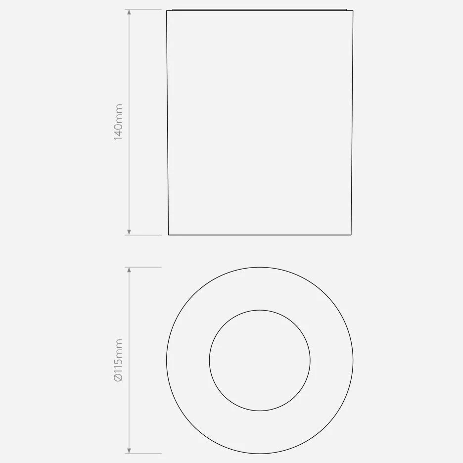 Kos Textured Black Flush Light IP44 - Image 13
