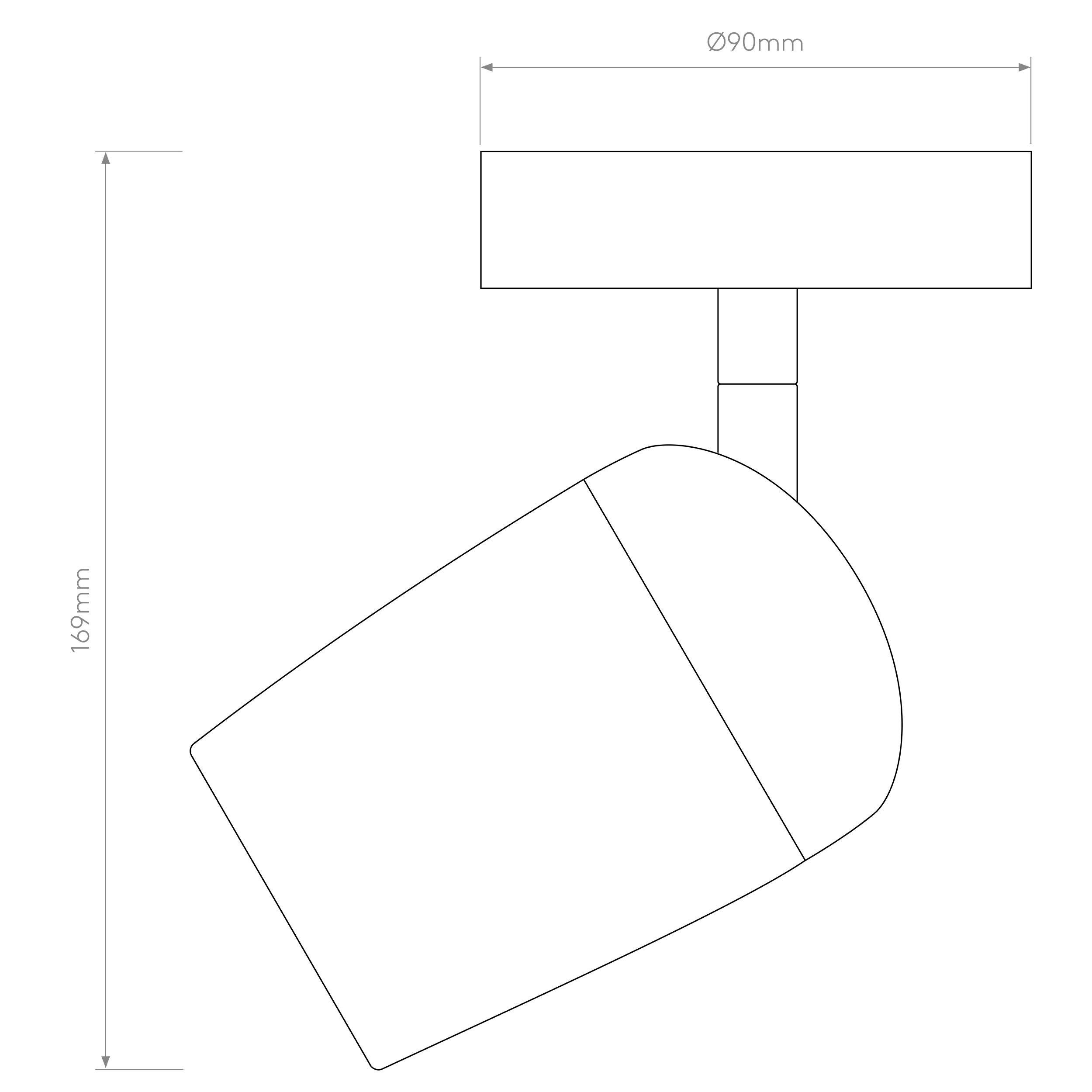 Koto Single Spotlight IP20 - Black/White - Image 7