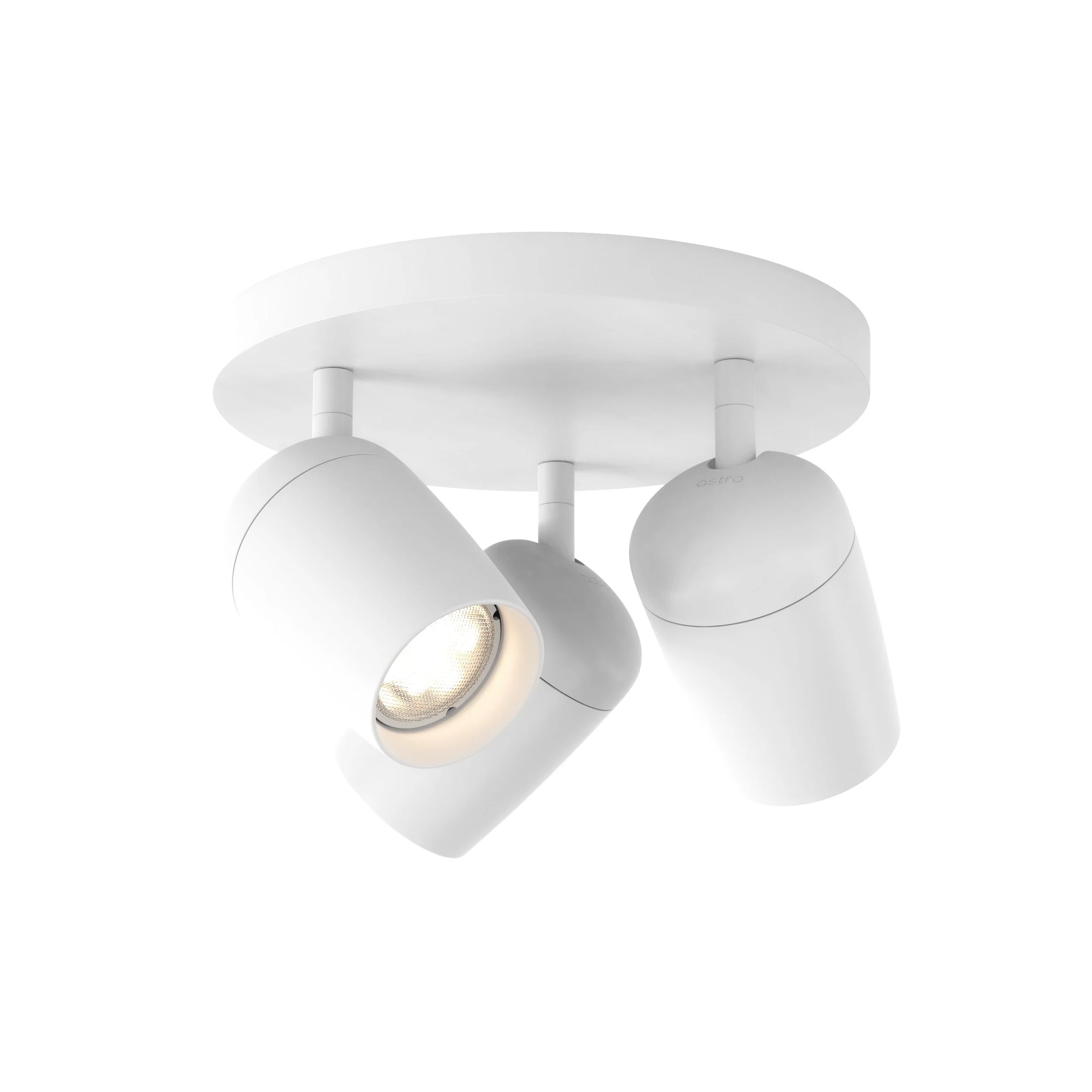Koto Triple Plate Spotlight IP20  - Black/White - Image 2
